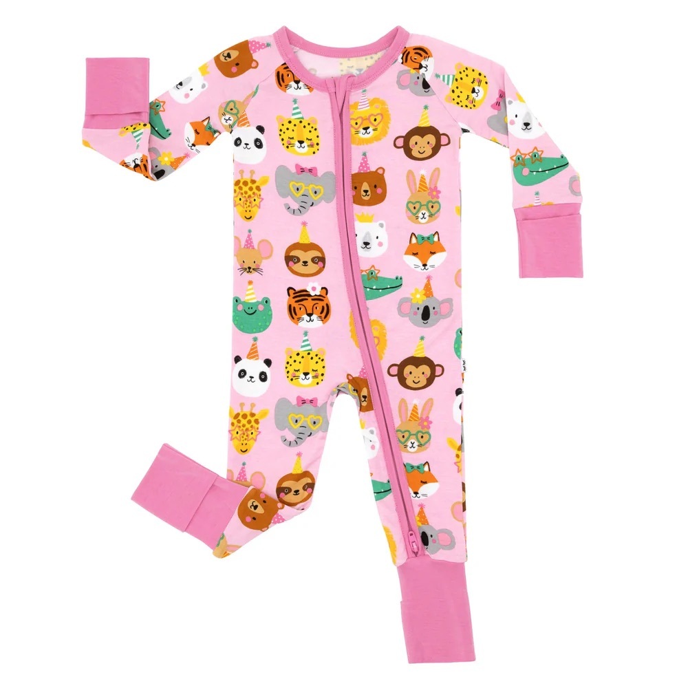 Little Sleepies Pink Birthday Animal Convertible Zippy